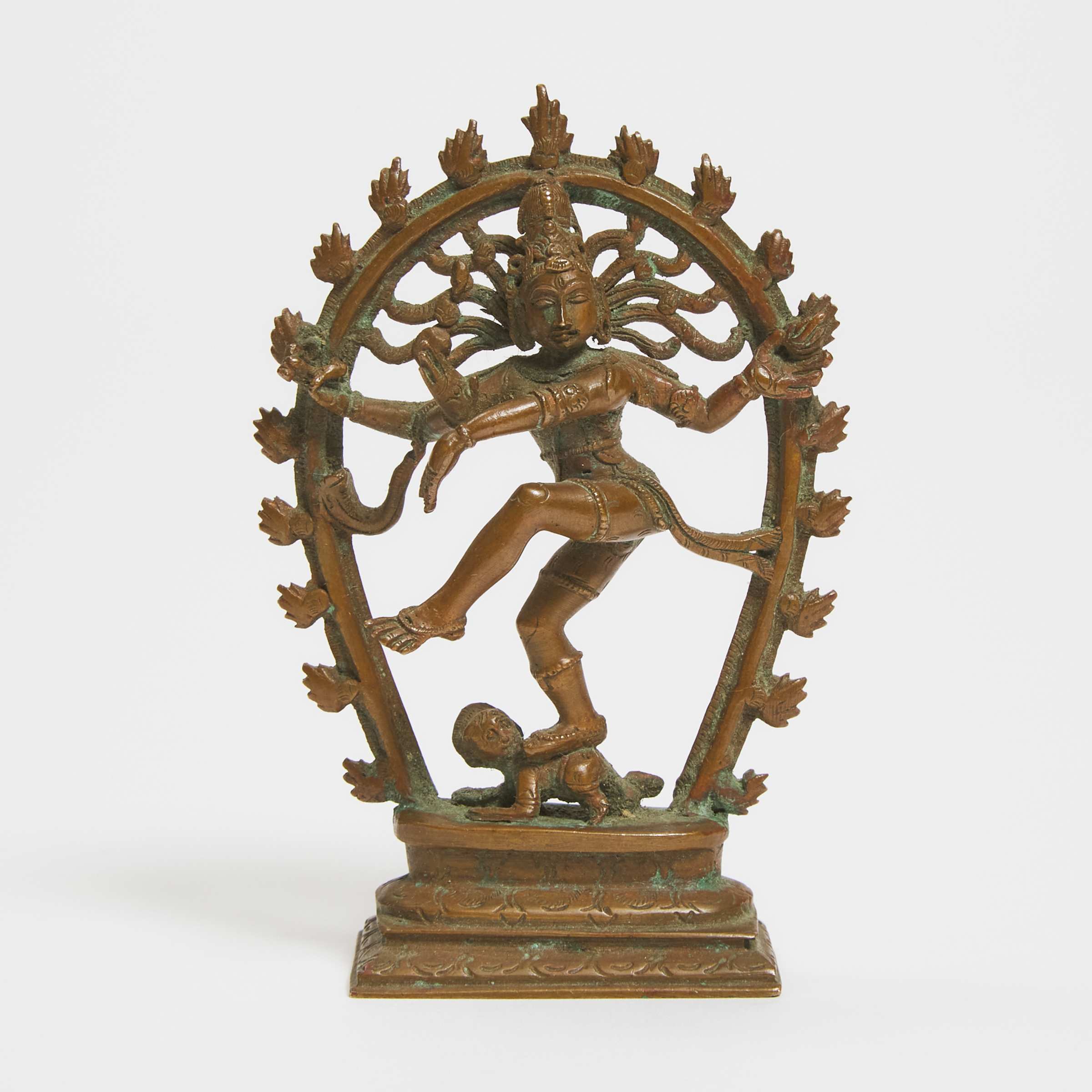 A Small Copper Figure of Shiva Nataraja, South India, 18th Century