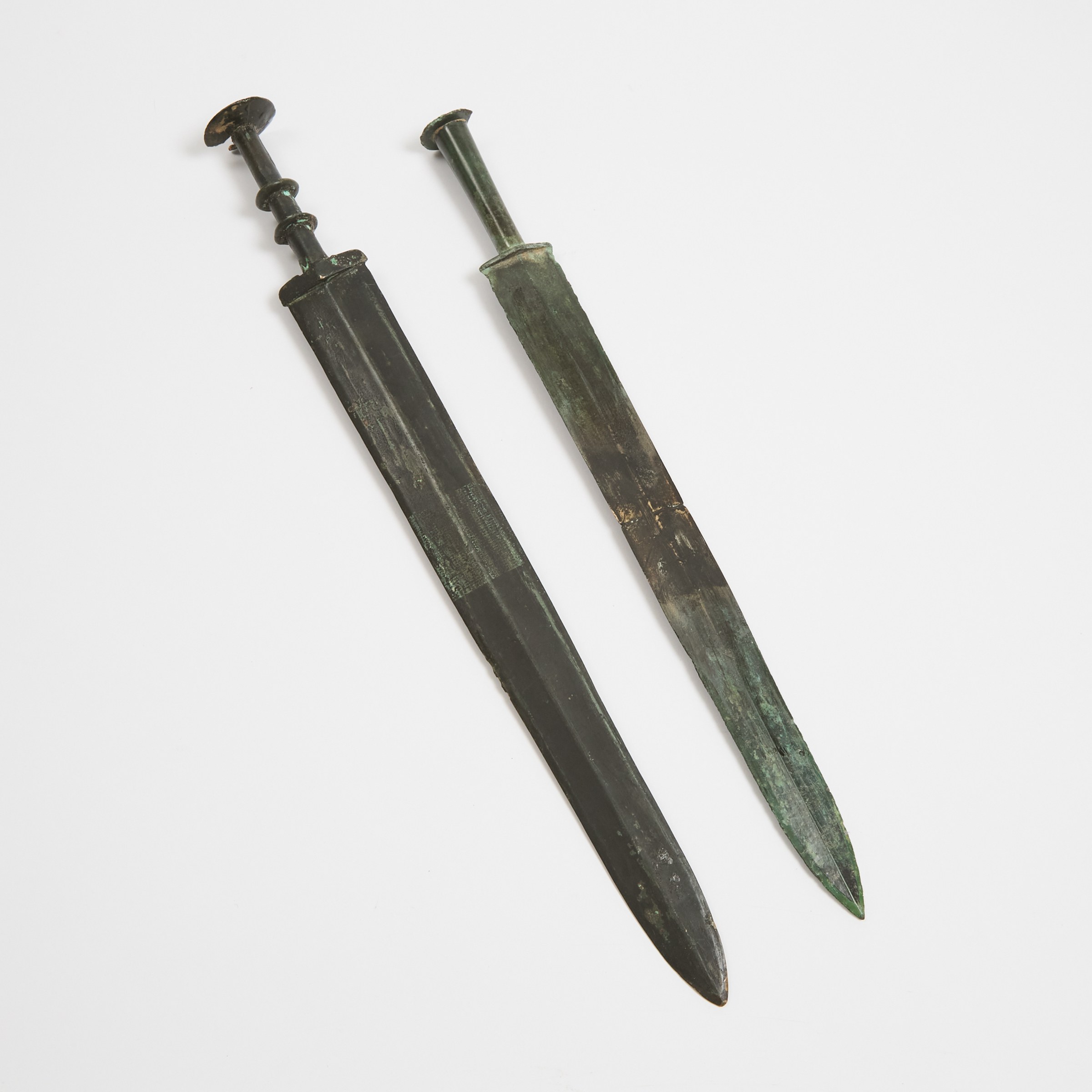 Two Archaic Bronze Swords (Jian), Warring States Period/Western Han Dynasty (475 BC-AD 8)