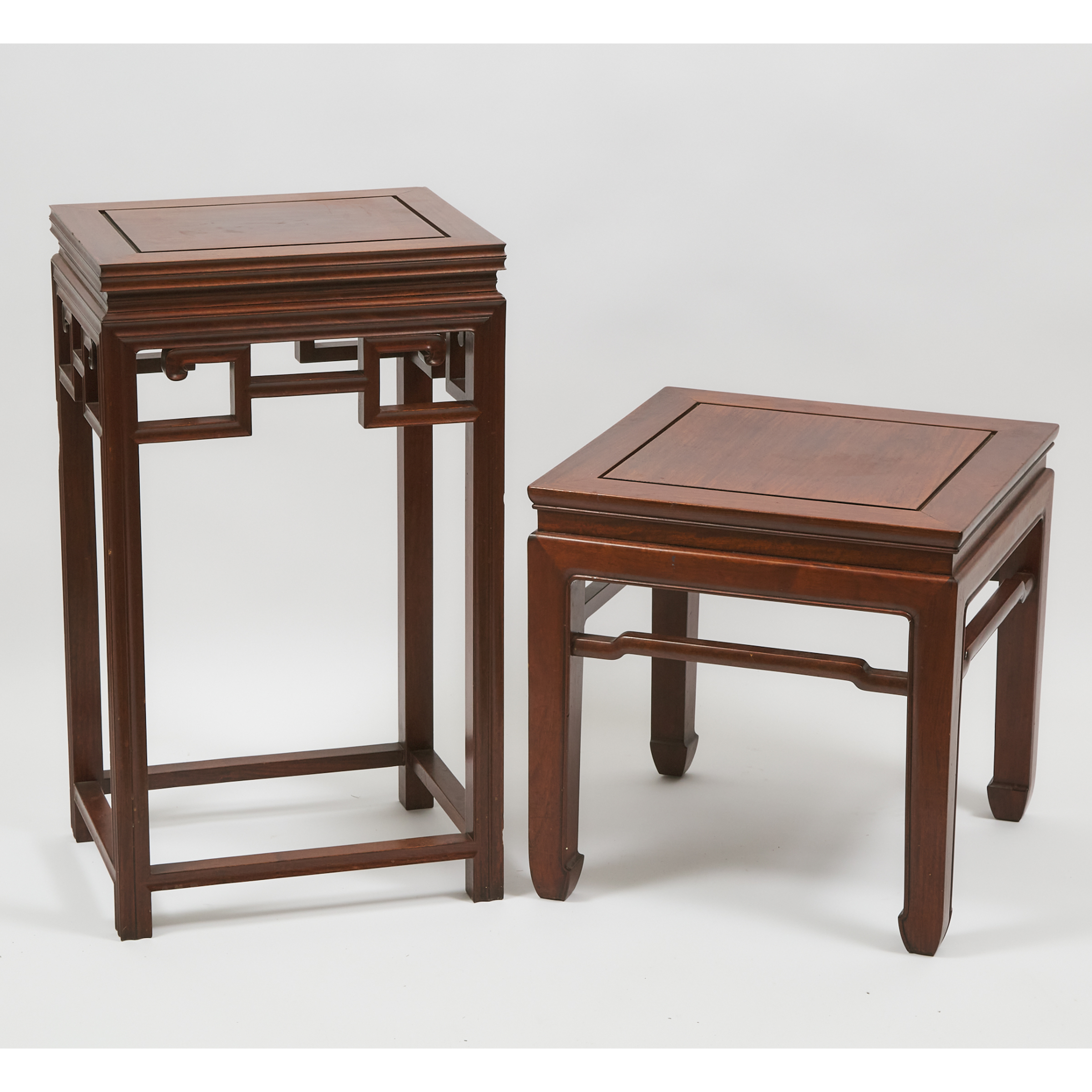 Two Chinese Hardwood Stands, 20th Century