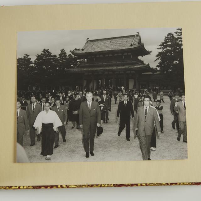 Japanese Presentation Photography Album 'In Memory of the State Visit of His Excellency The Prime Minister of Canada and Mrs. John Diefenbaker', October 26th-31st, 1961
