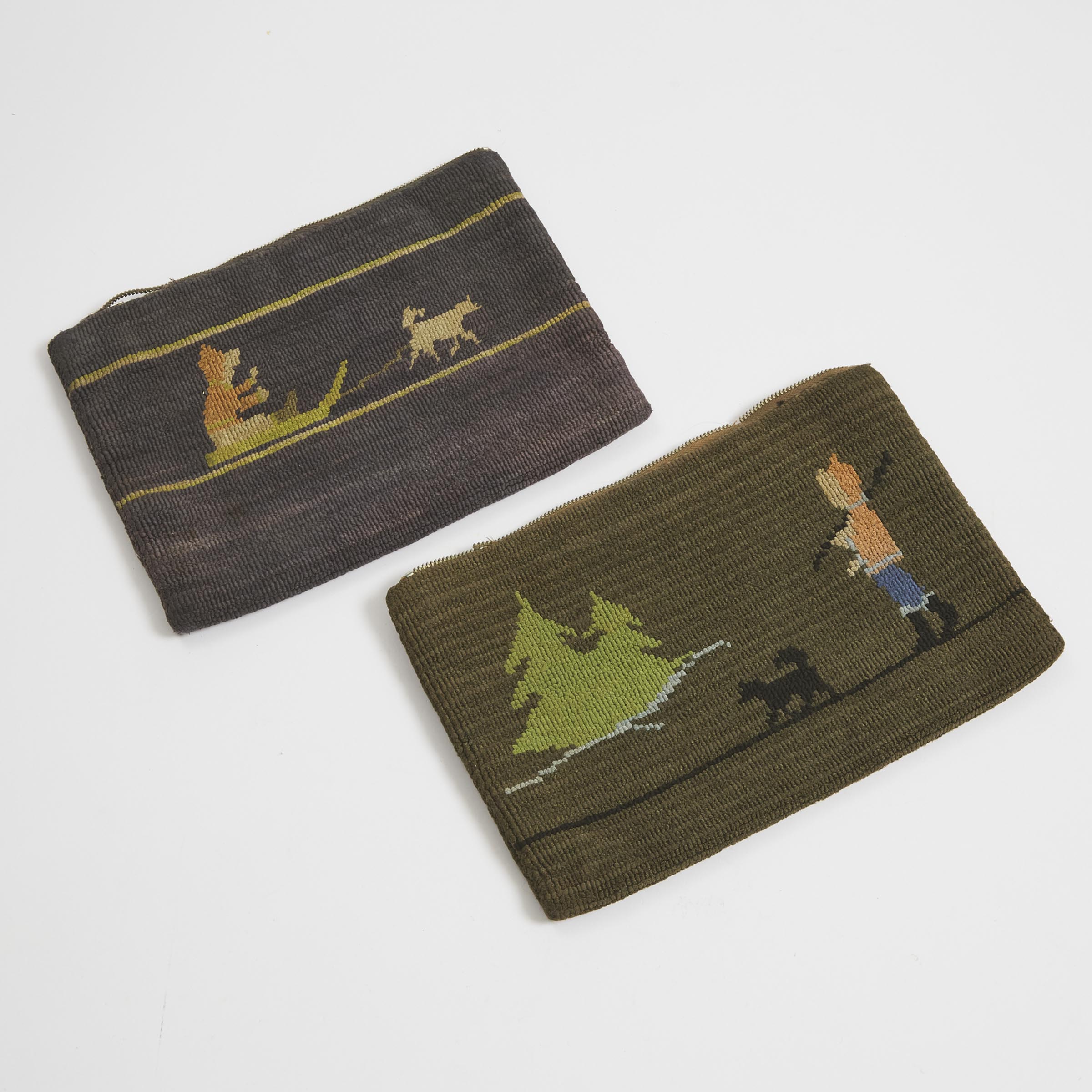Two Grenfell Labrador Industries Pencil Cases, early-mid 20th century