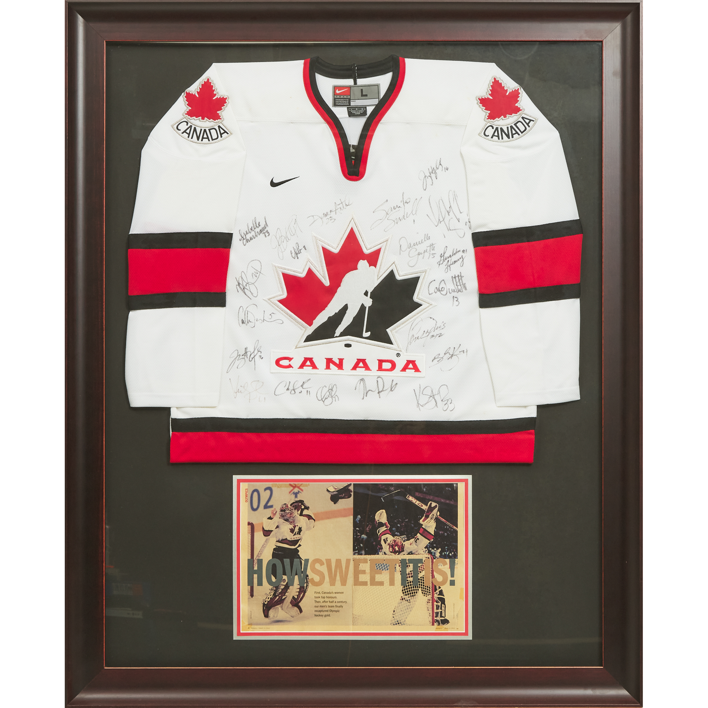 2002 Winter Olympics Women's Team Canada Signed Hockey Jersey