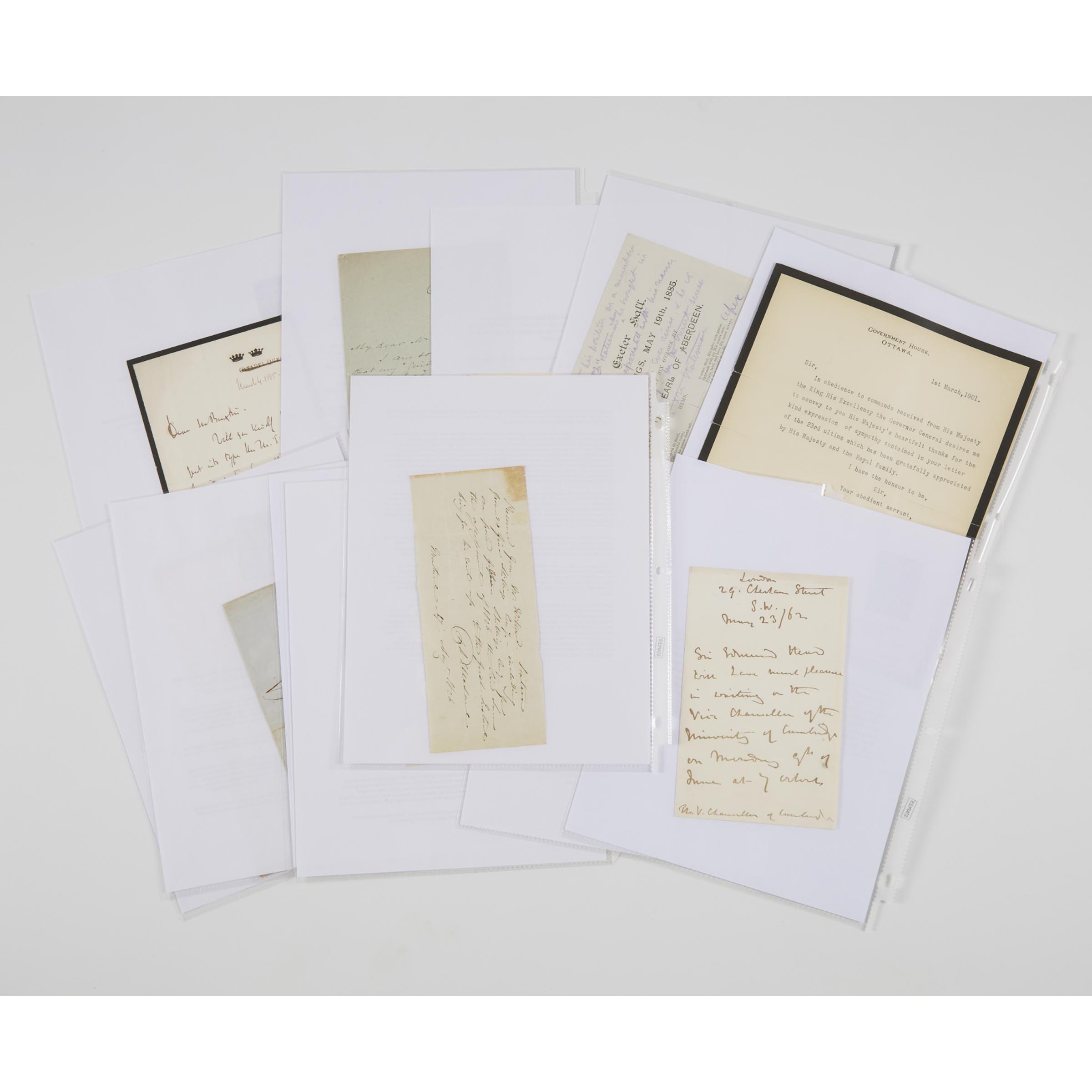 12 Miscellaneous Documents Signed by Various Canadian Historical Figures, 18th, 19th and early 20th centuries