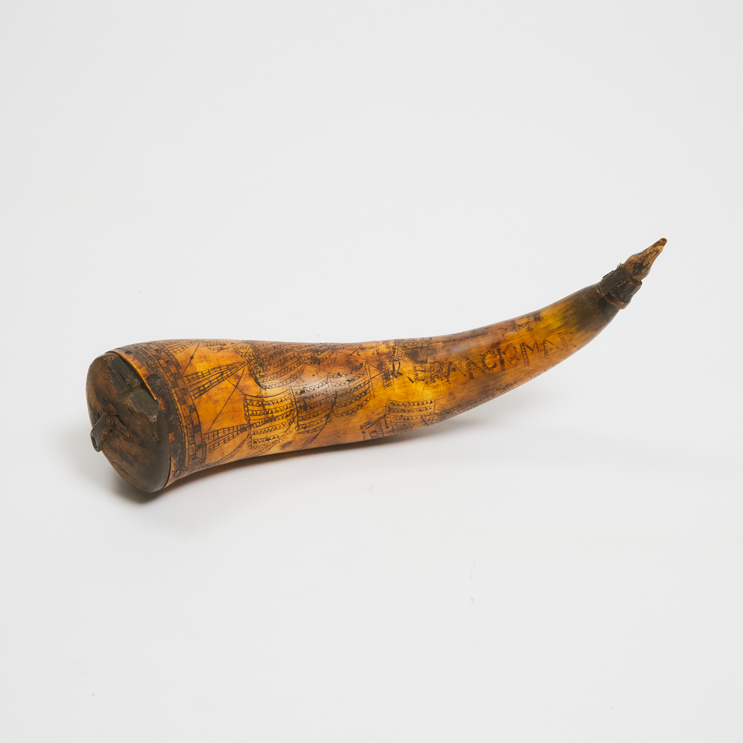 French and Indian (Seven Years) War Powder Horn, mid 18th century