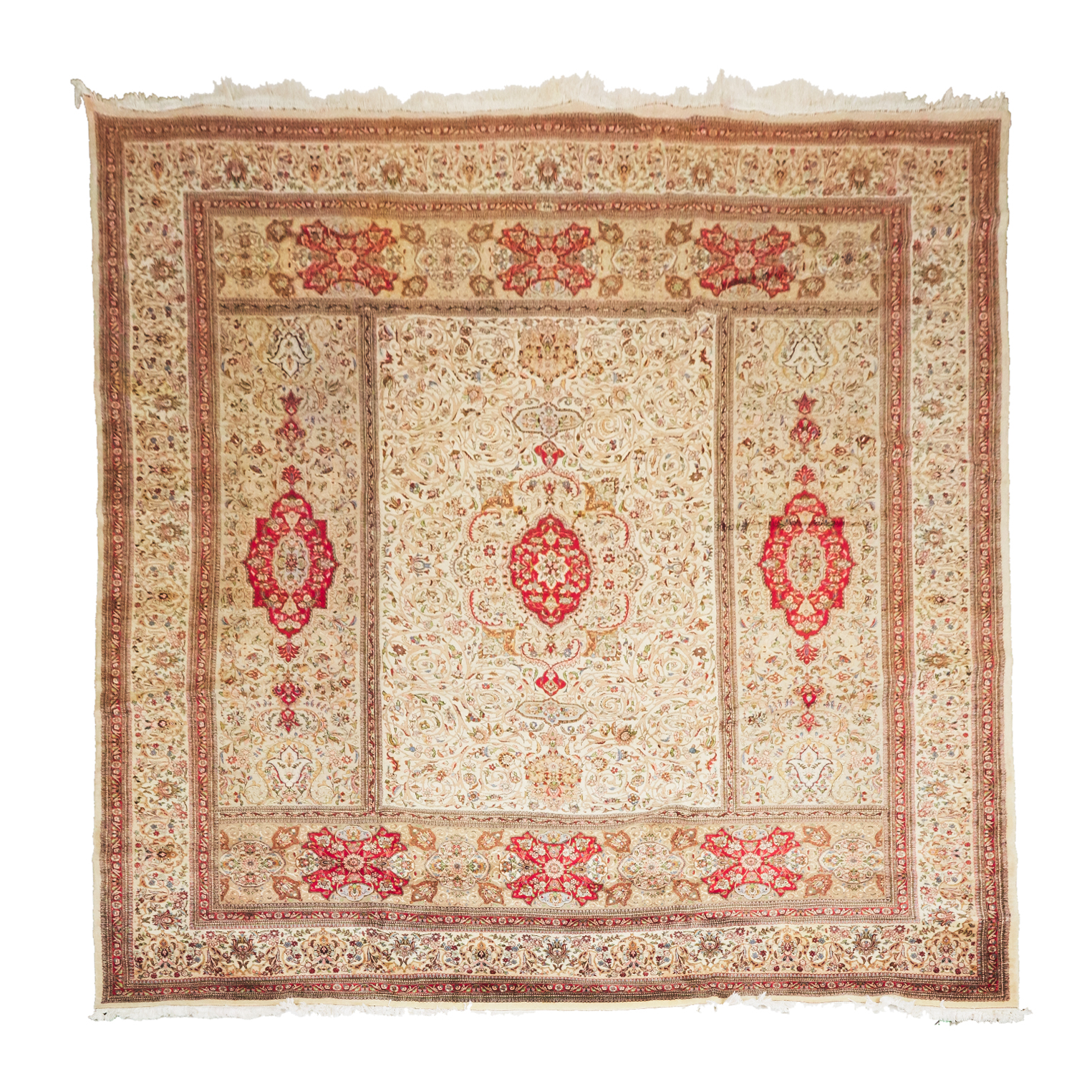 Fine Aubusson Design Tabriz Carpet, Persian, c.1970