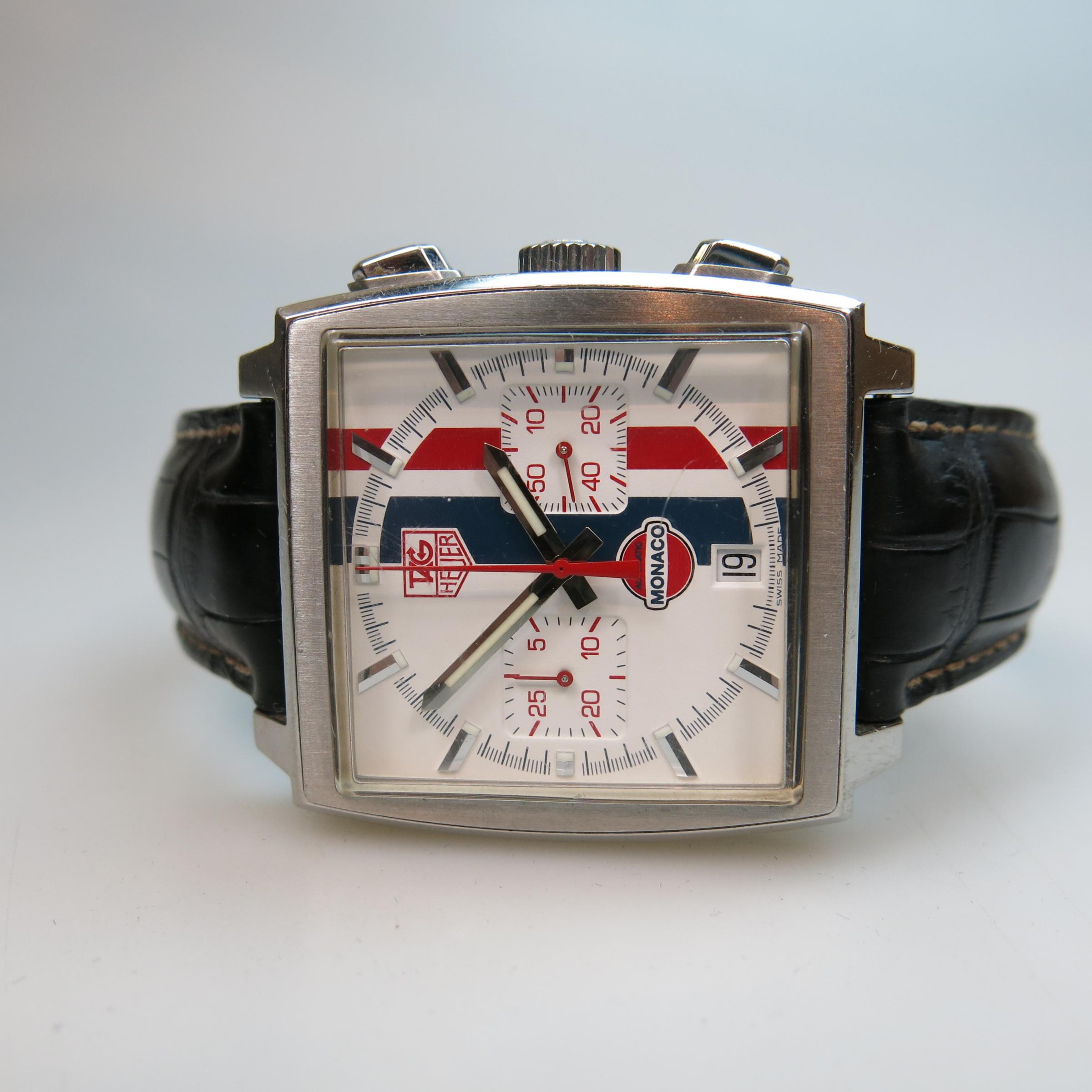 Tag Heuer Monaco 'Gulf' Wristwatch With Chronograph And Date