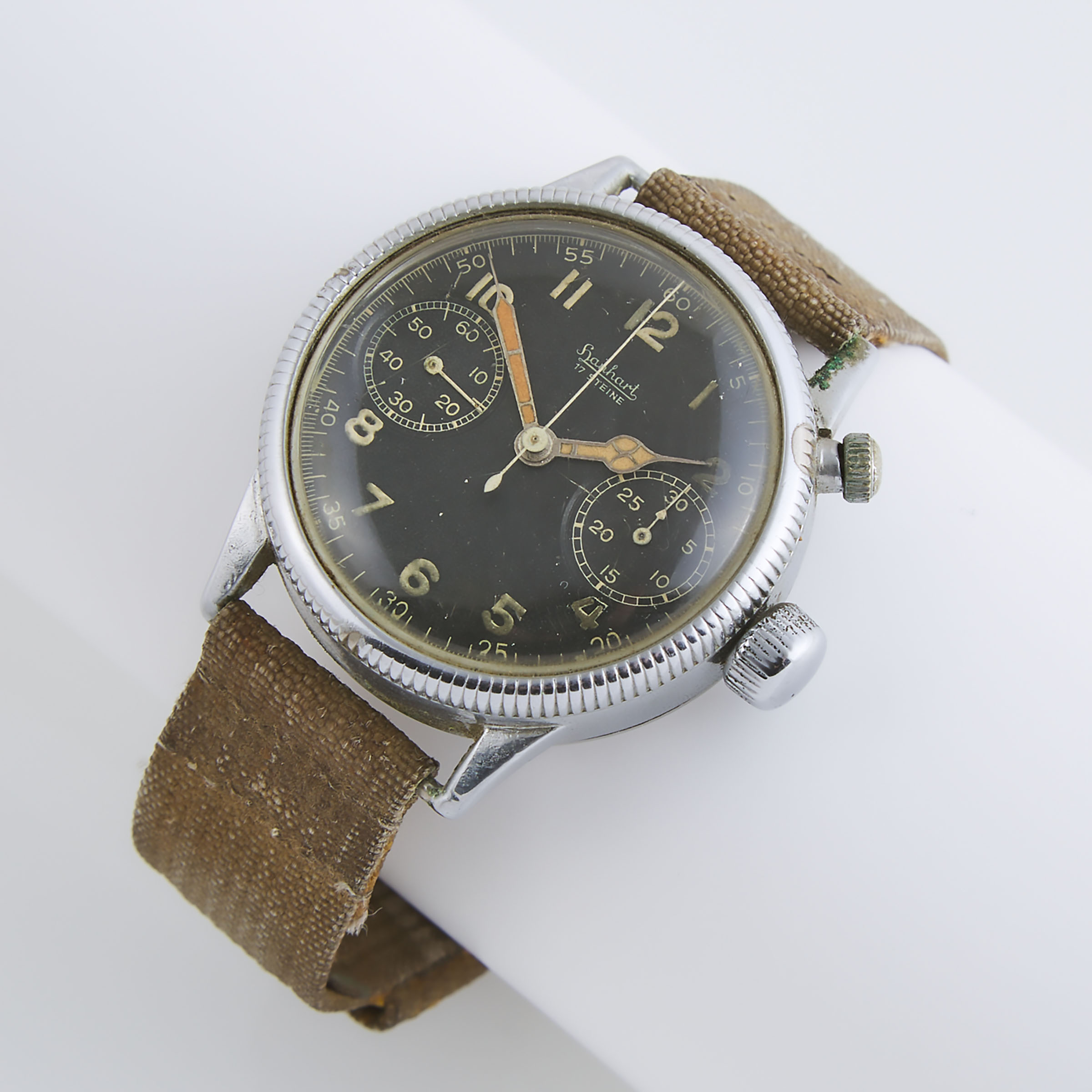 Hanhart Wristwatch With One Button Chronograph
