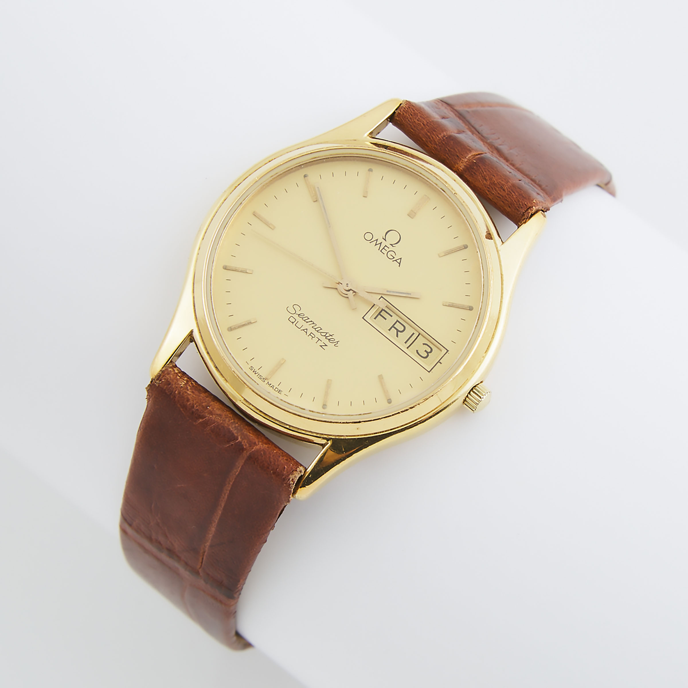 Omega Seamaster Wristwatch, With Day And Date