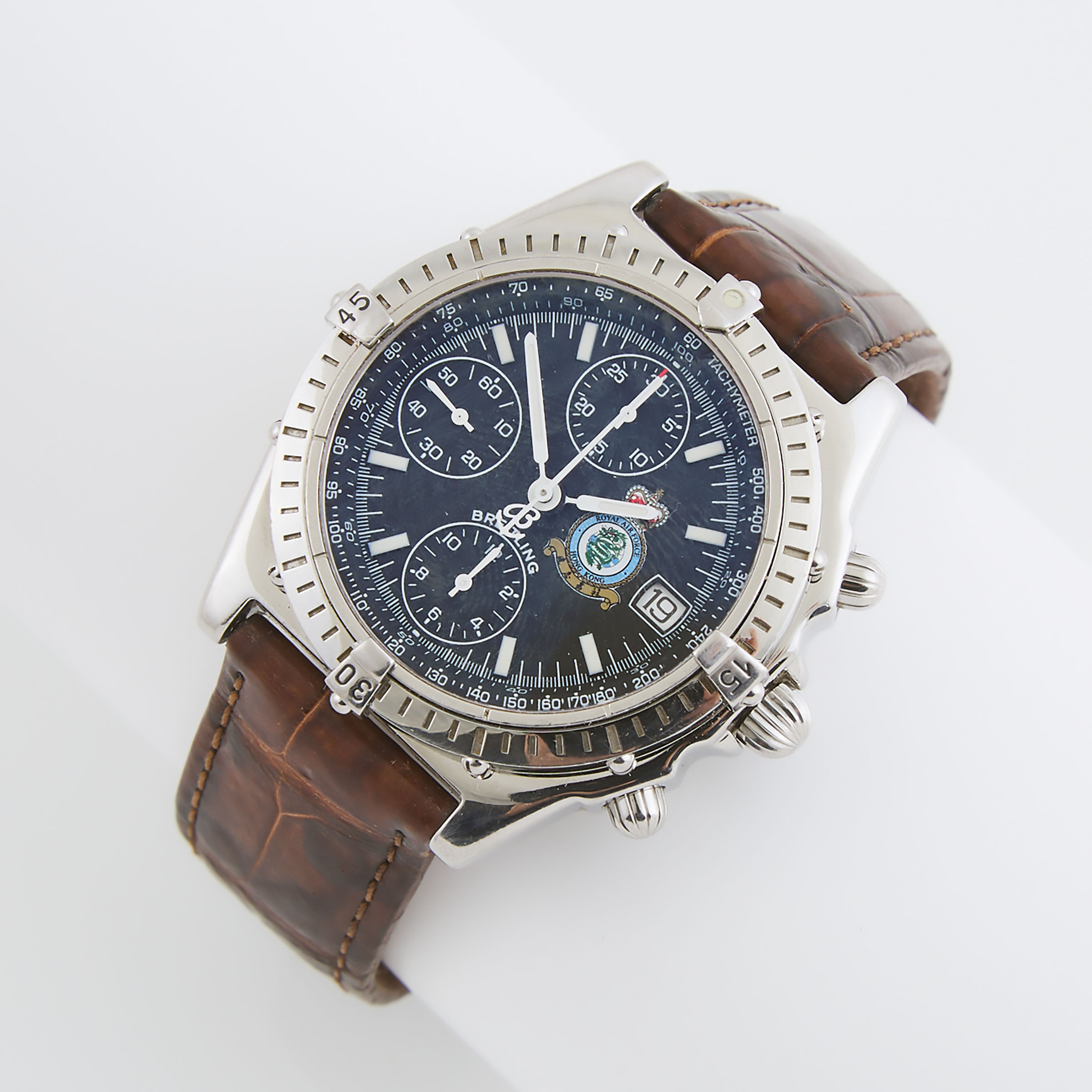 Breitling Chronomat 'Royal Air Force - Hong Kong' Wristwatch With Date And Chronograph