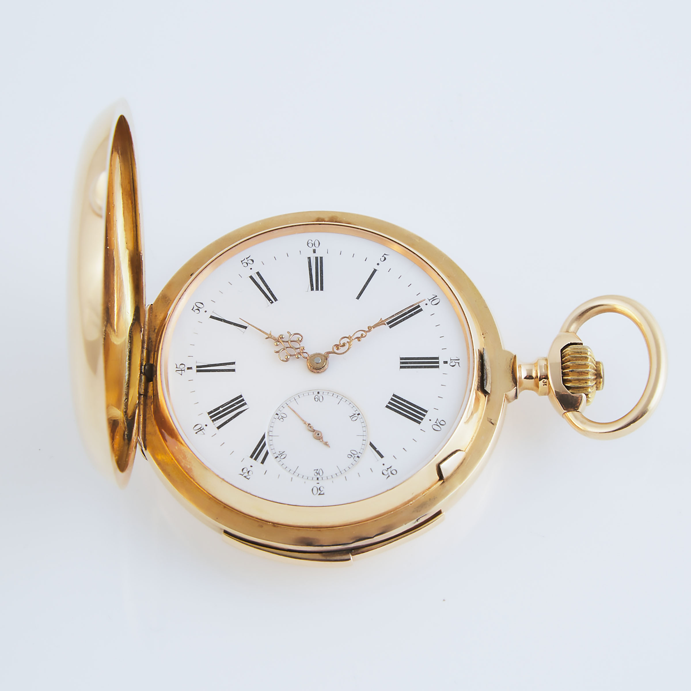 Swiss Stem Wind Pocket Watch With Minute Repeat