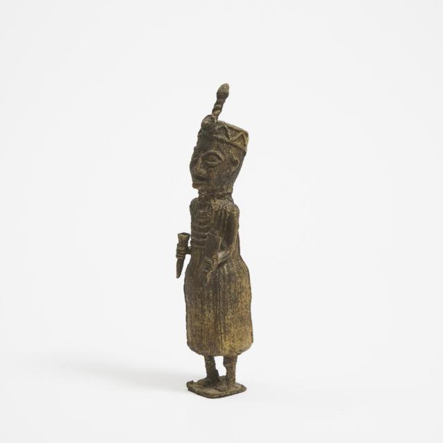 Benin Bronze Figure, Nigeria, West Africa, 20th century