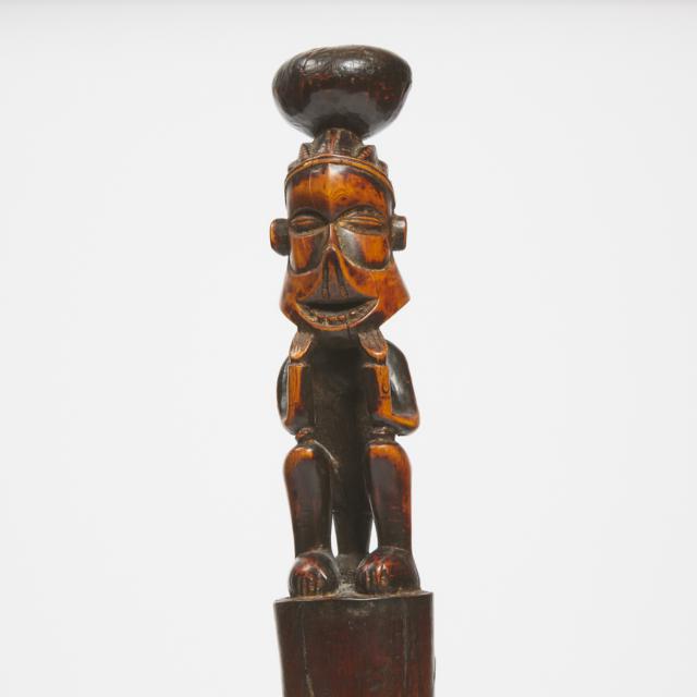 Yaka/Suku Figural Sceptre, Democratic Republic of Congo, Central Africa, late 19th to early 20th century
