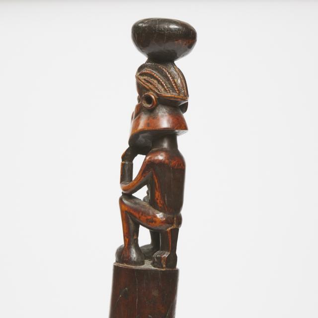 Yaka/Suku Figural Sceptre, Democratic Republic of Congo, Central Africa, late 19th to early 20th century