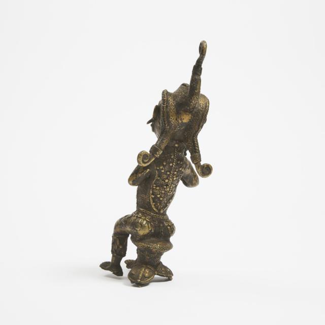 West African Lost Wax Cast Bronze Maternity Figure, Possibly Yoruba, 20th century