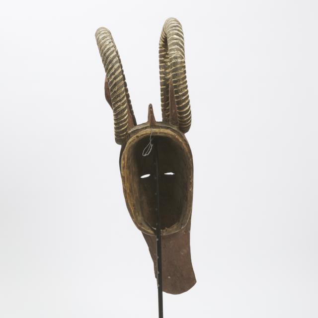Large Gurunisi Antelope Mask, Burkina Faso, West Africa, late 20th century