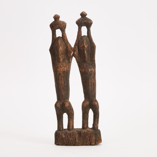 Dogon Male and Female Ancestral Group, Mali, West Africa, early to mid 20th century