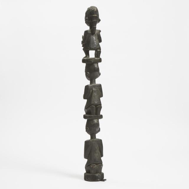 Yoruba Figural Totem, Nigeria, West Africa, mid to late 20th century