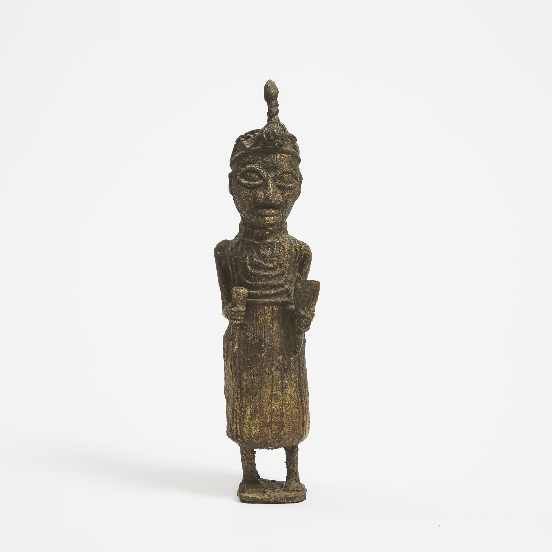 Benin Bronze Figure, Nigeria, West Africa, 20th century