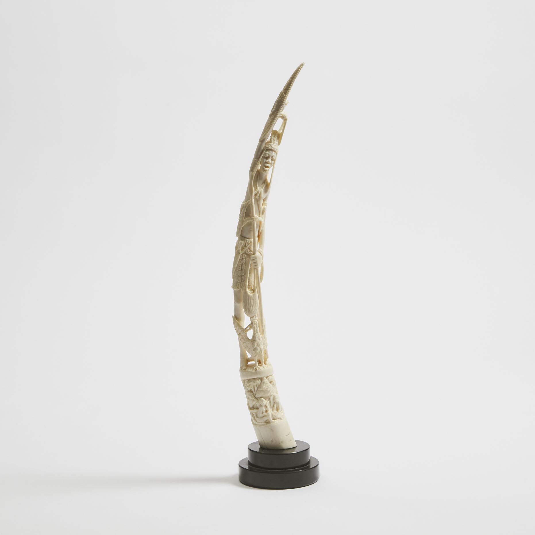 East African Carved Ivory Totem, possibly Maasai, mid 20th century