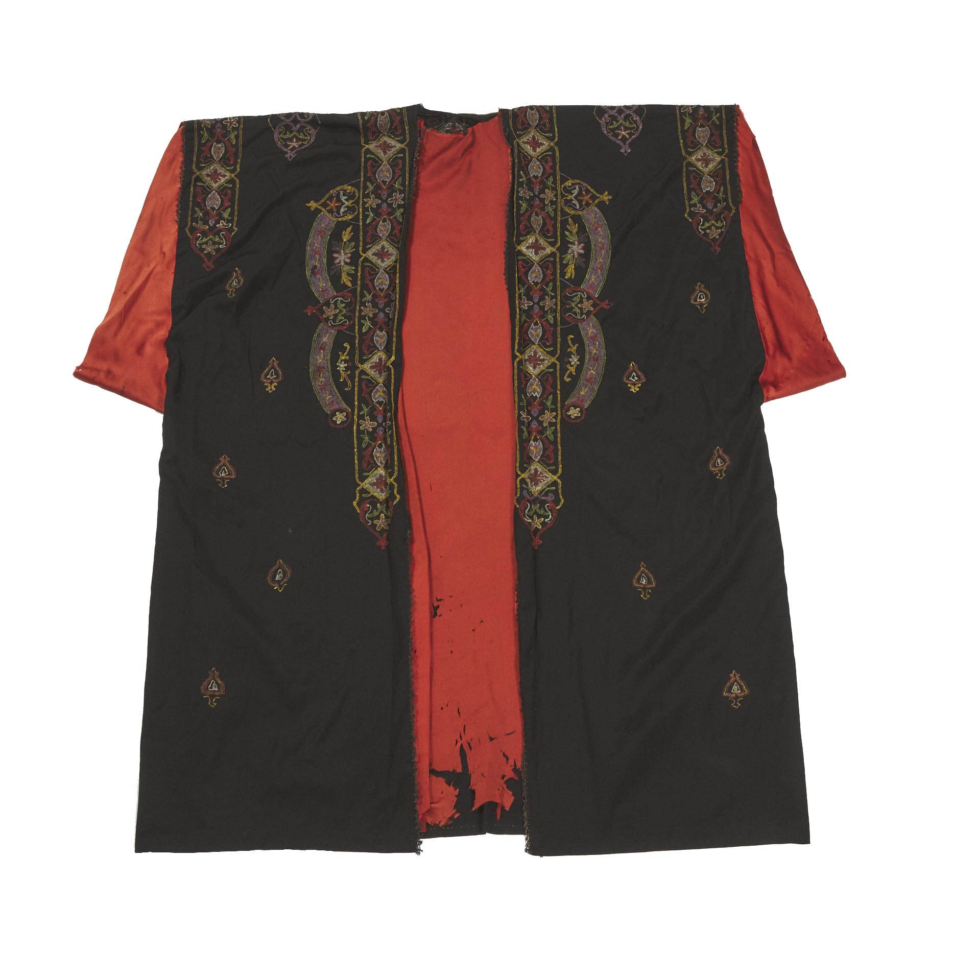 Ottoman Silk Robe with Metallic Thread, Turkish, late 19th century