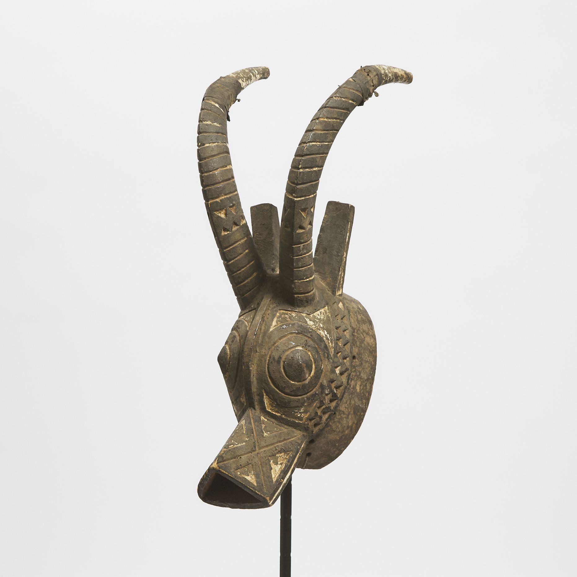 Bobo Bwa Polychrome Antelope Mask, Burkina Faso, West Africa, mid 20th century
