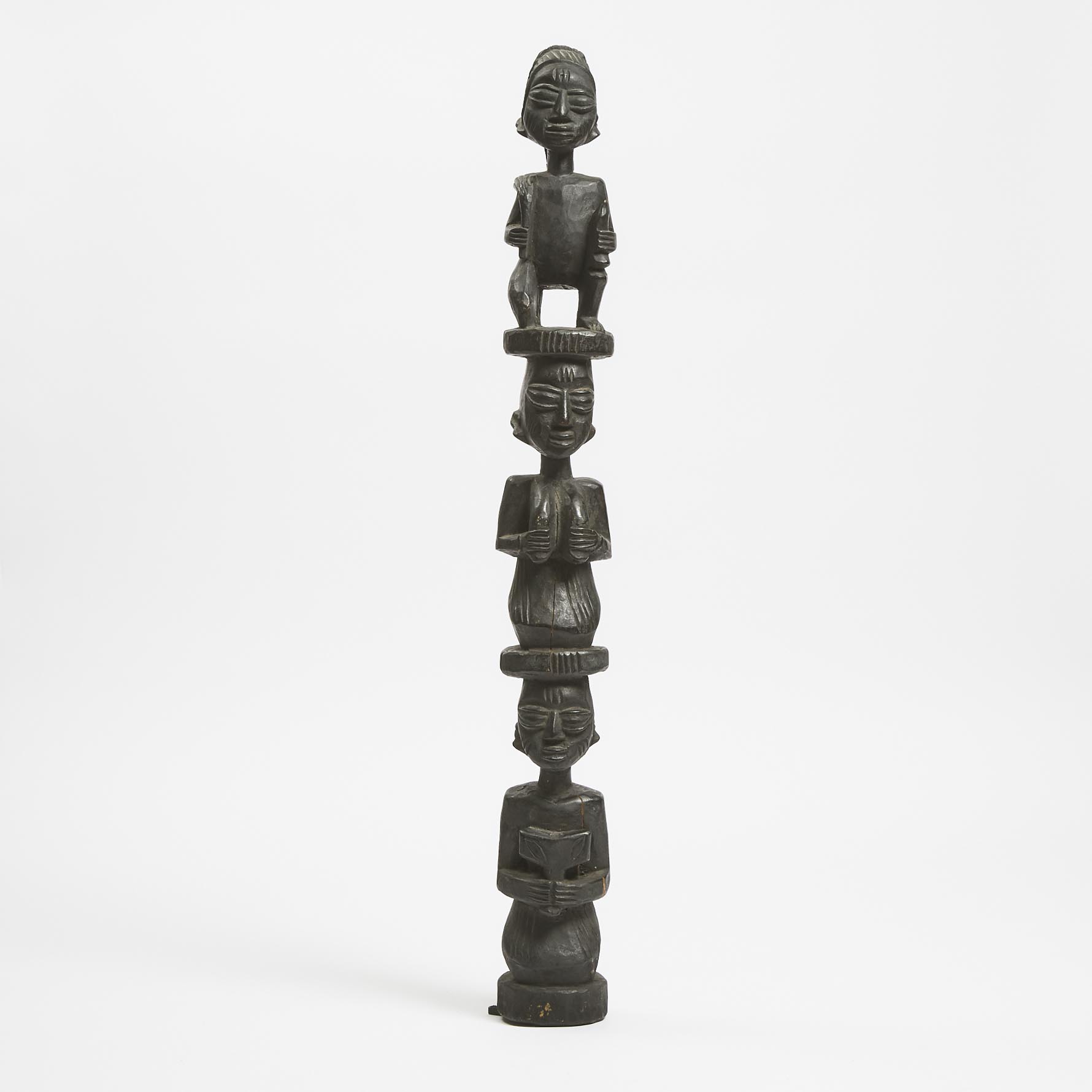 Yoruba Figural Totem, Nigeria, West Africa, mid to late 20th century