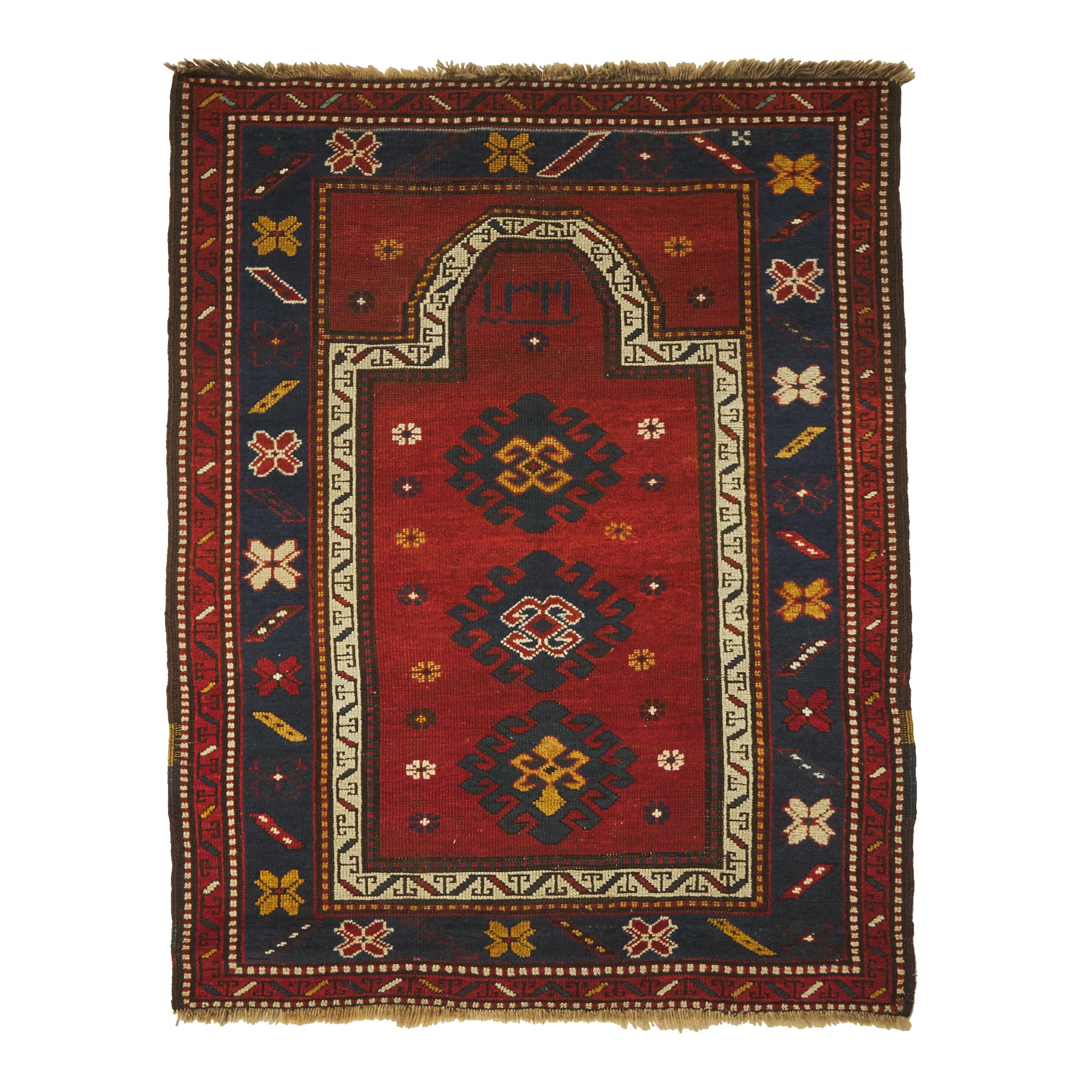 Kazak Prayer Rug, Caucasian, dated 1903