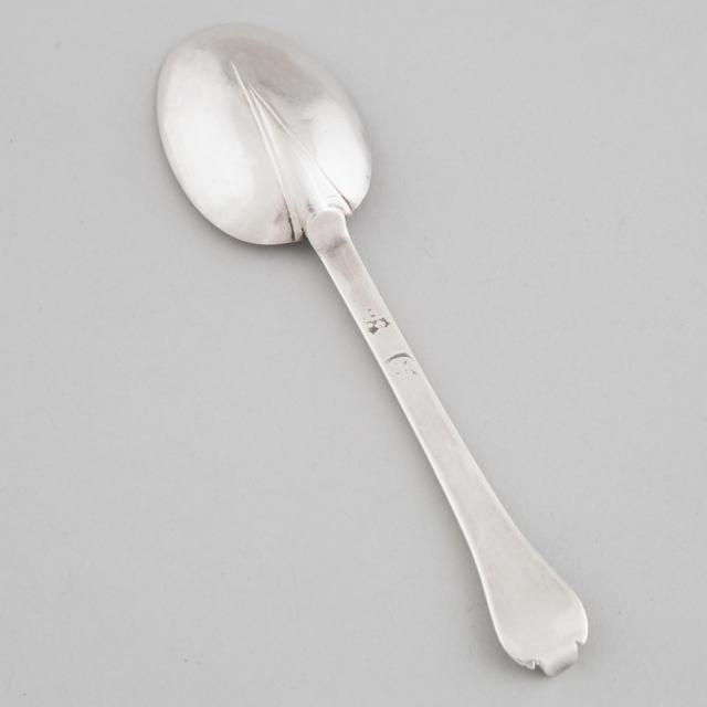 Charles II Silver Small Trefid Spoon, probably John King, London, c.1680