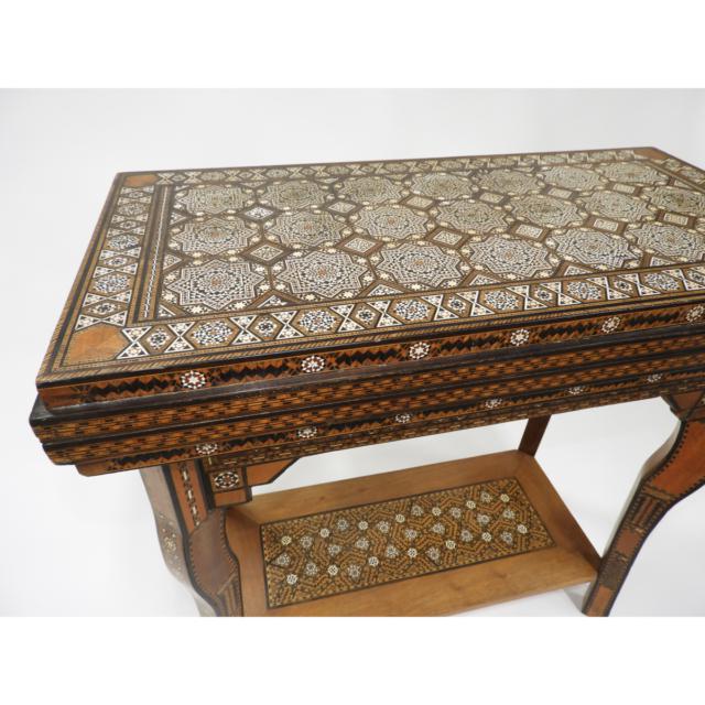 Syrian Inlaid Games Table mid 20th century