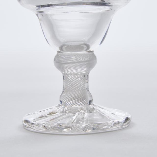 English Opaque Twist Stemmed Low Sweetmeat Glass, c.1760-70