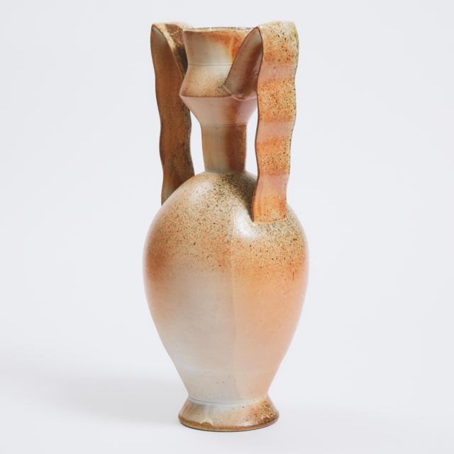 Bruce Cochrane (Canadian, b.1953), Large Two-Handled Stoneware Vase, early 21st century