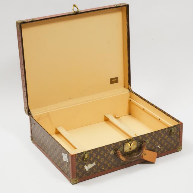 Louis Vuitton 'Alzar 65' Monogram Canvas Hard Sided Suitcase, mid 20th century