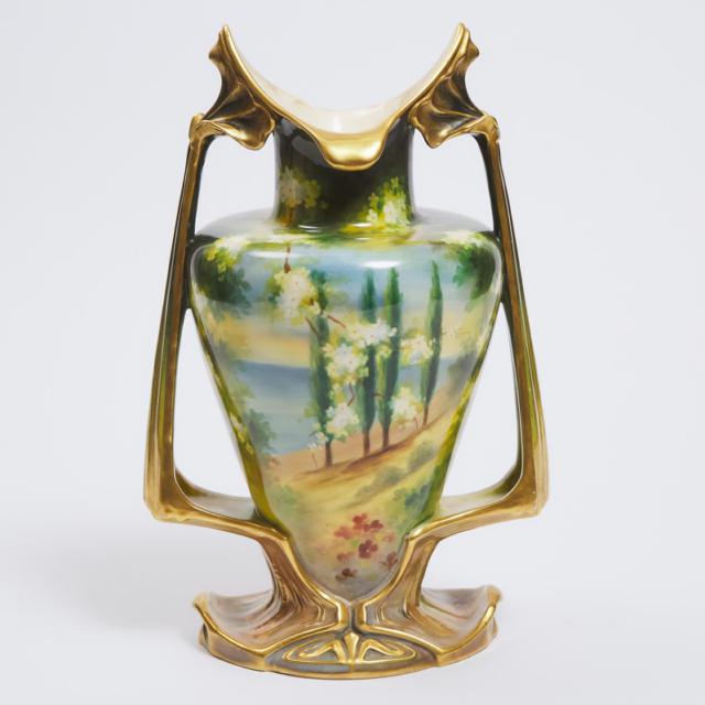 Royal Bonn Two-Handled Portrait Vase, c.1900