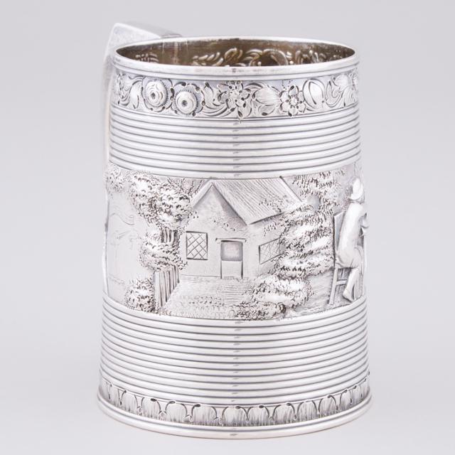 George III Silver Repoussé Mug, Peter & William Bateman, London, 1810