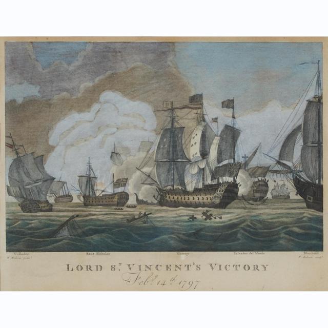 Pair of British Naval Victories Prints, c.1800