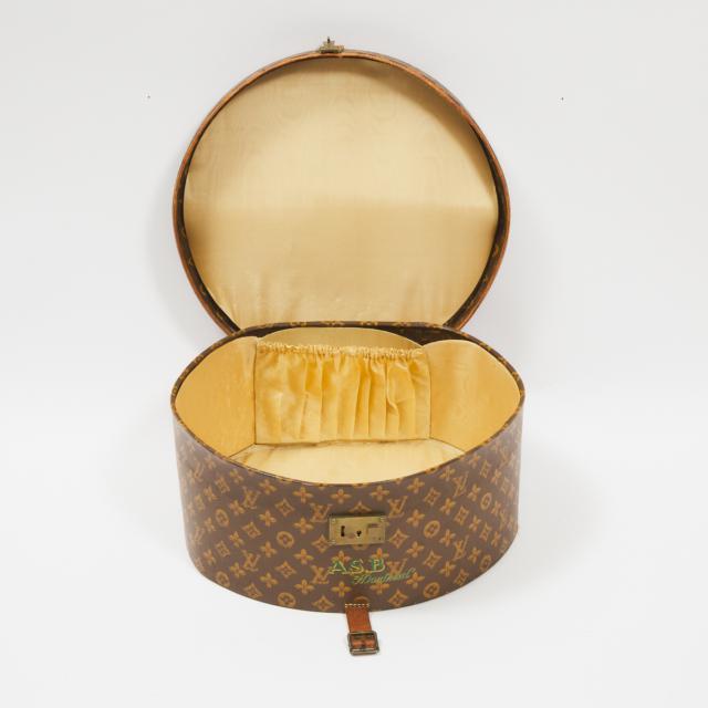 Louis Vuitton Monogram Canvas Hat Box, mid 20th century