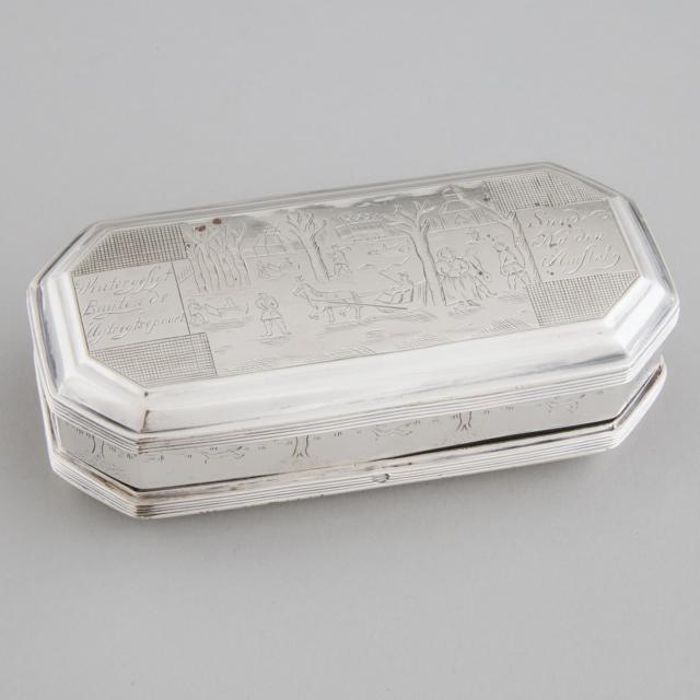Dutch Silver Tobacco Box, Leeuwarden, 1911