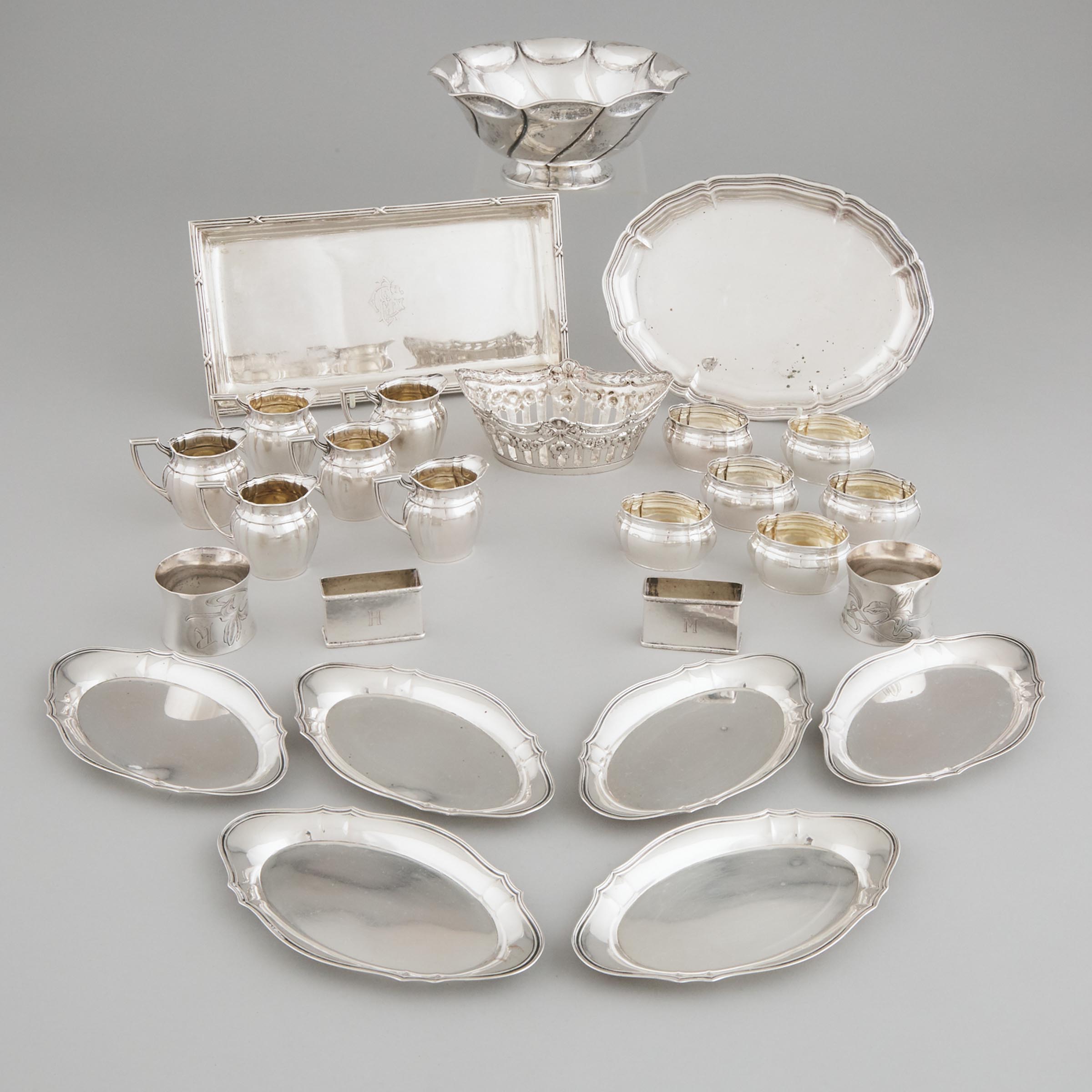 Group of German Silver, 20th century