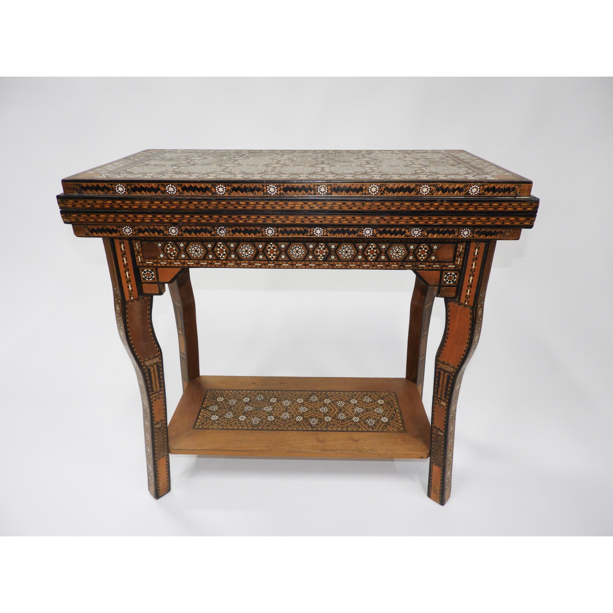 Syrian Inlaid Games Table mid 20th century