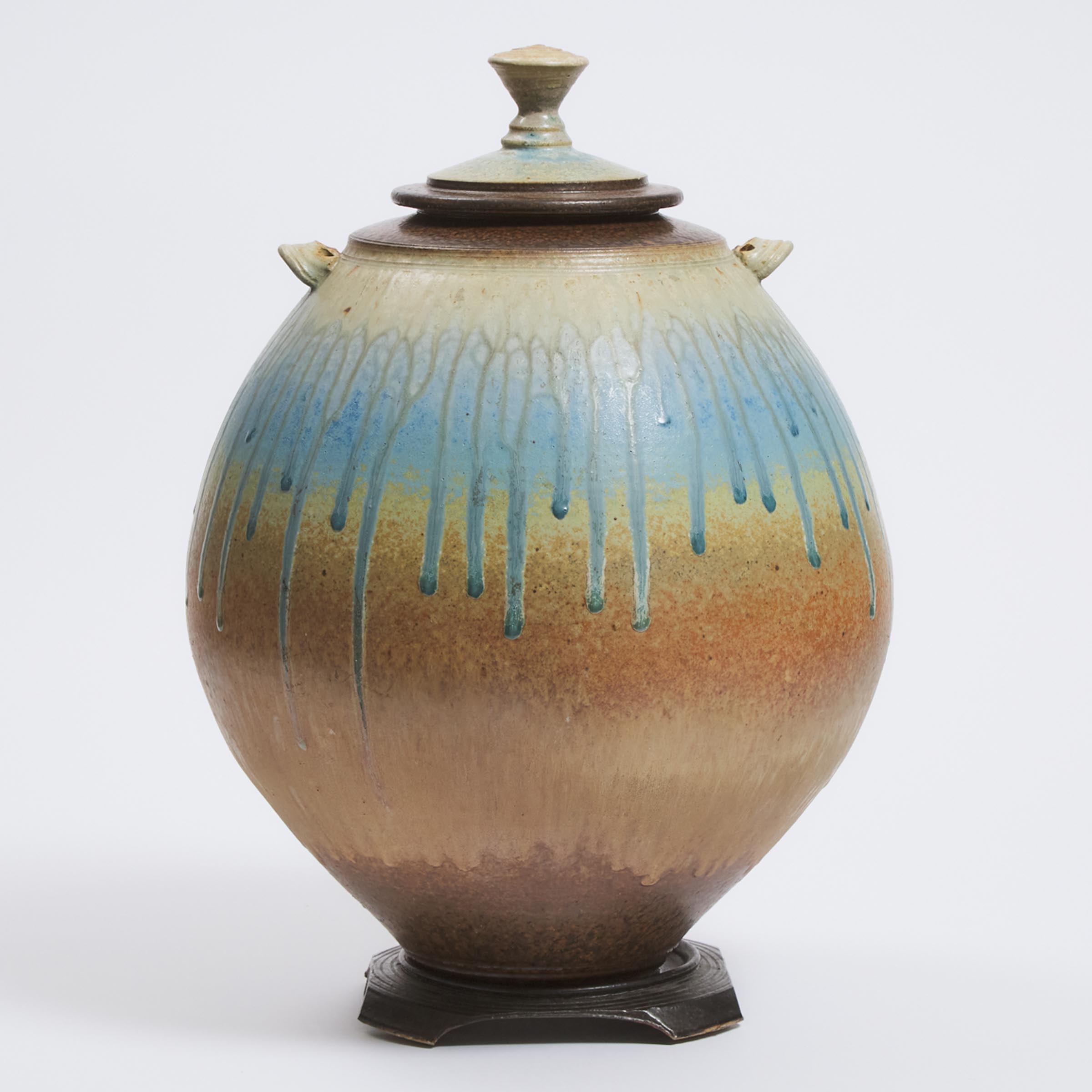 Richard Aerni (American, b.1952), Large Covered Stoneware Jar, c.1990