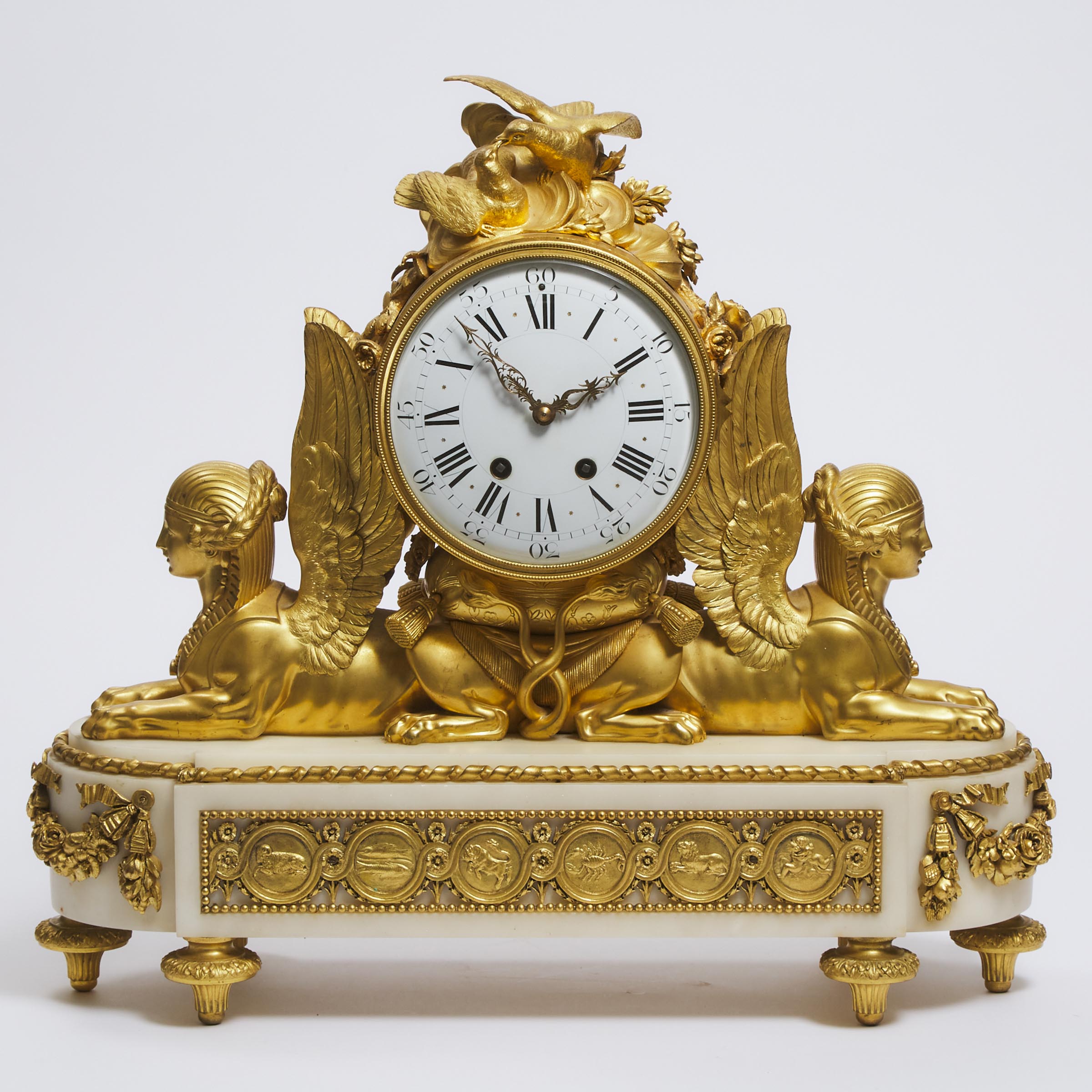 Large French Louis XVI Style Mantle Clock, Tiffany & Co., c.1900