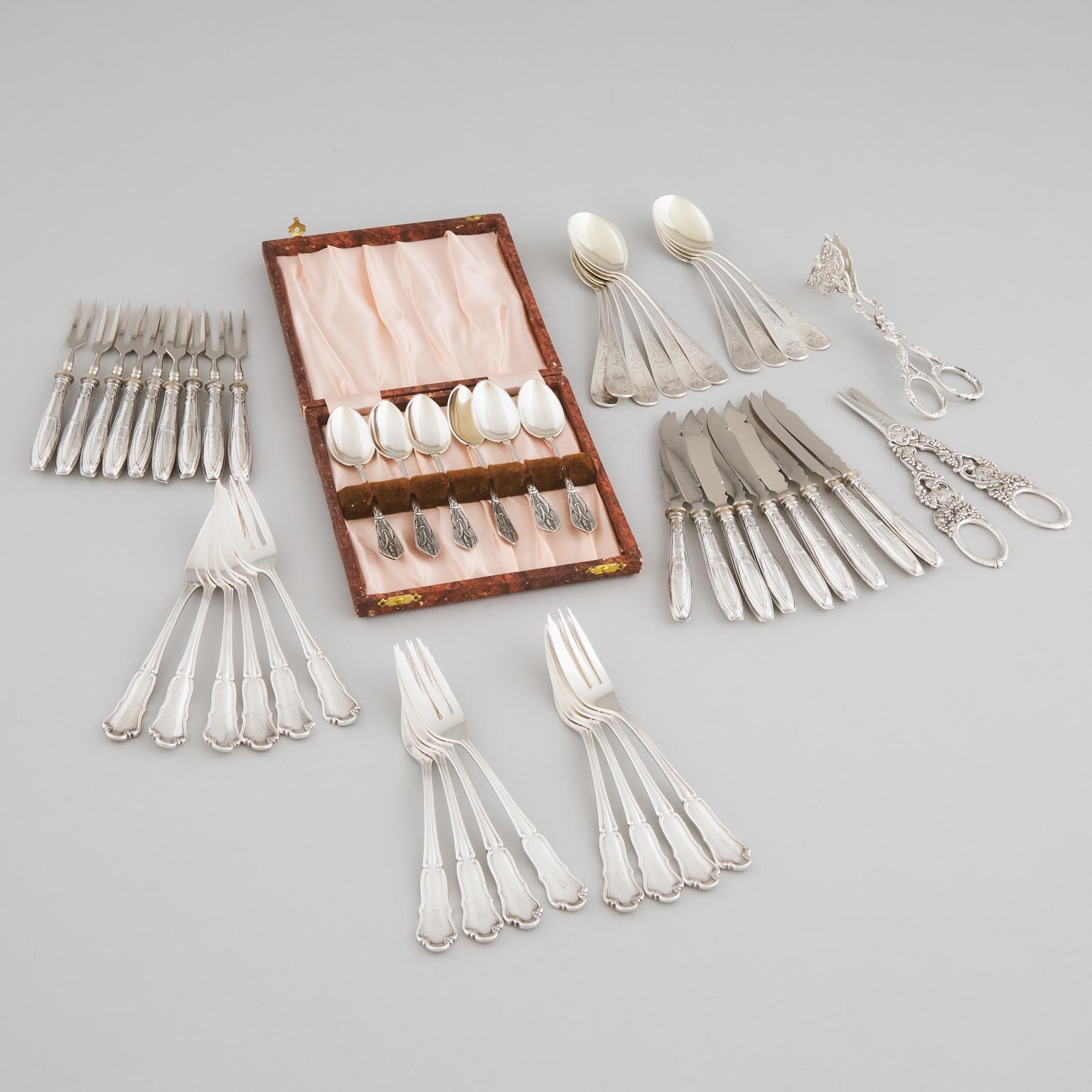 Group of German Silver Flatware, late 19th/20th century