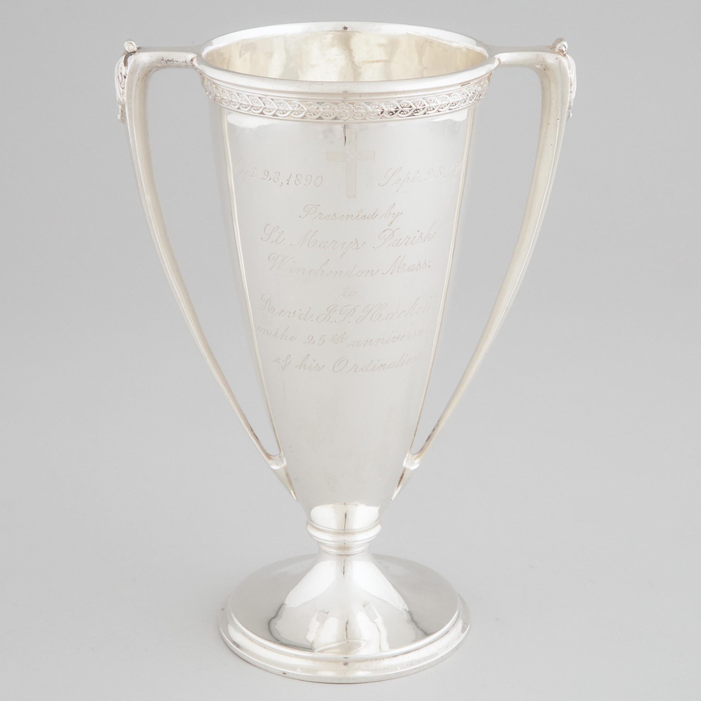 American Silver Two-Handled Cup, Frank W. Smith Silver Co., Gardner, Mass., c.1915