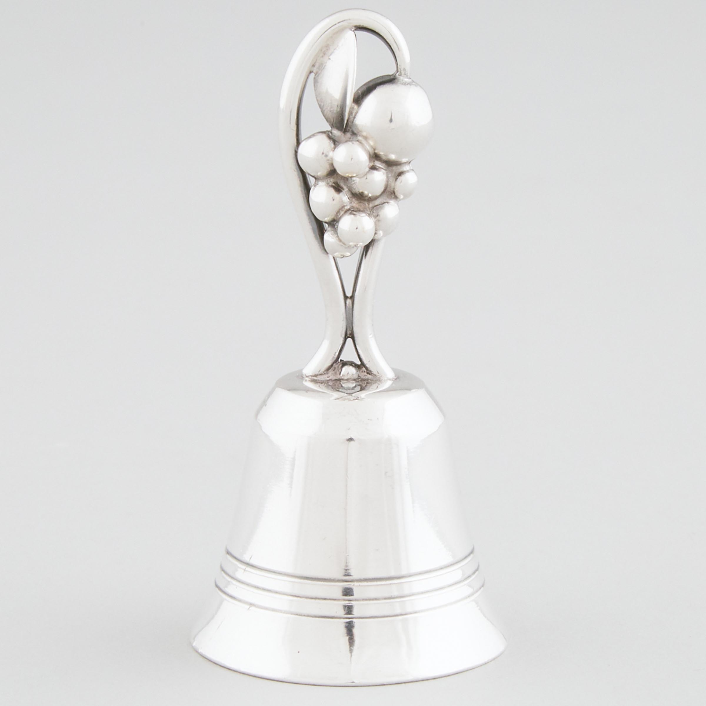 Canadian Silver Small Table Bell, Carl Poul Petersen, Montreal, Que., mid-20th century