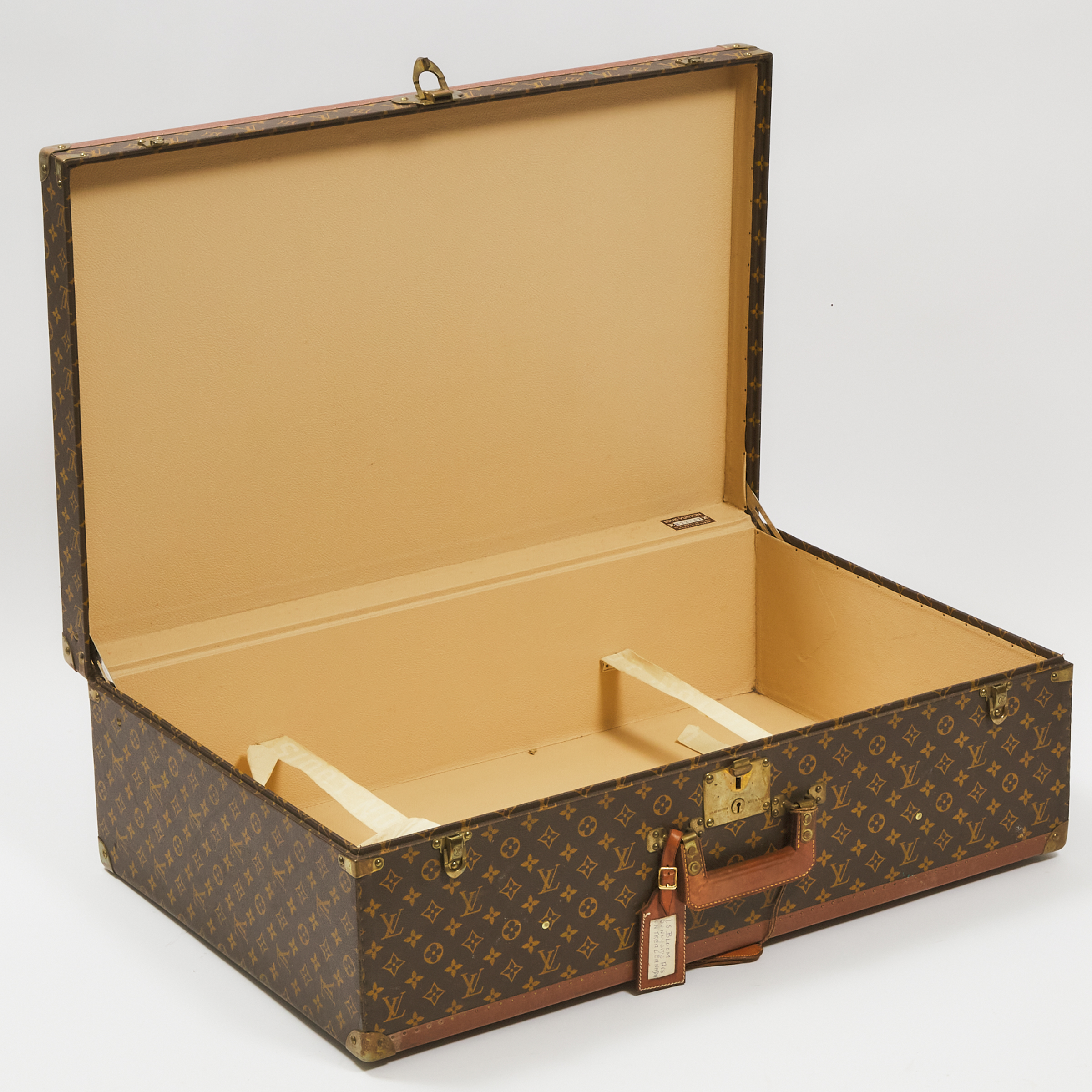 Large Louis Vuitton Monogram Canvas Hard Sided Suitcase, mid 20th century