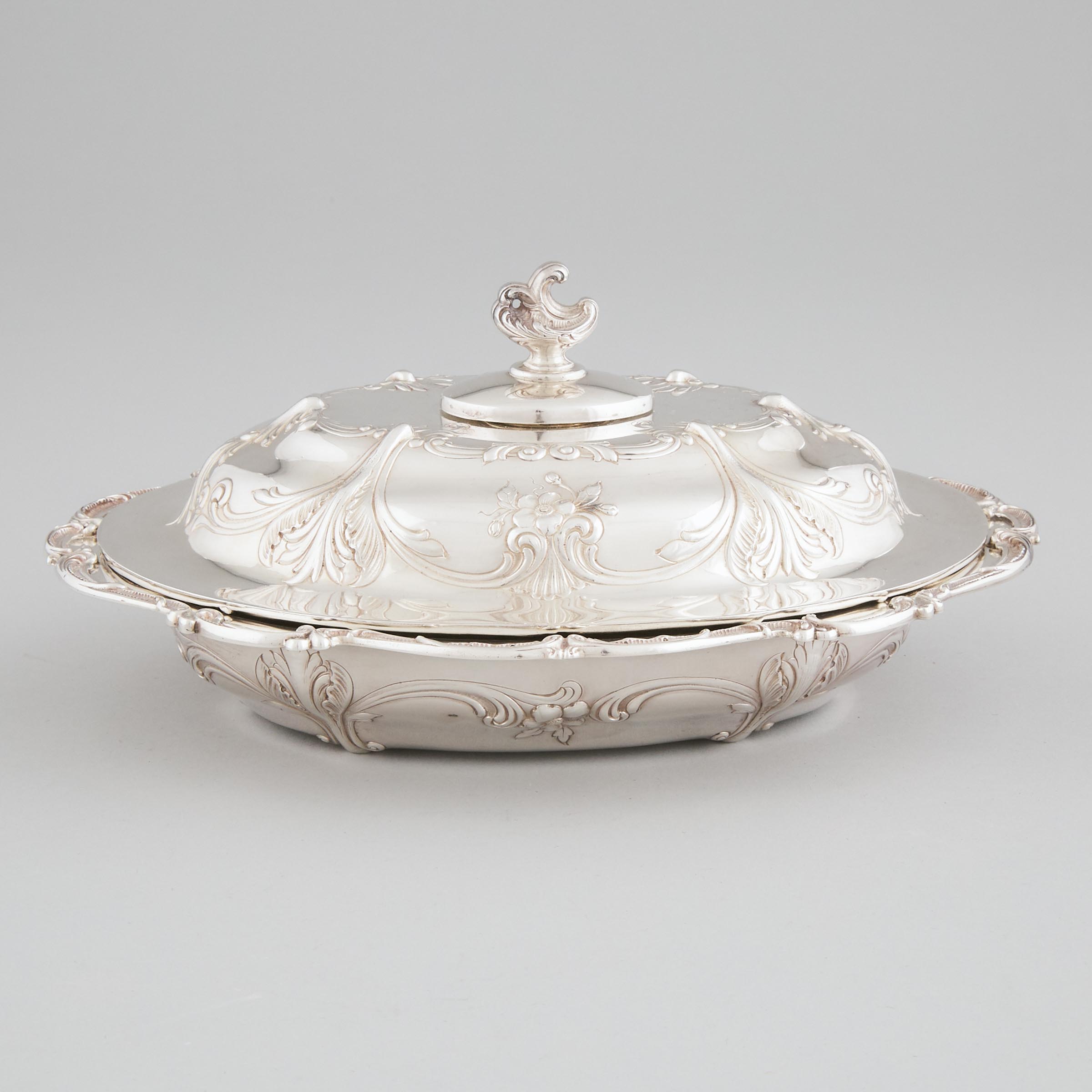 American Silver Oval Entrée Dish and Cover, Gorham Mfg. Co., Providence, R.I., 1907