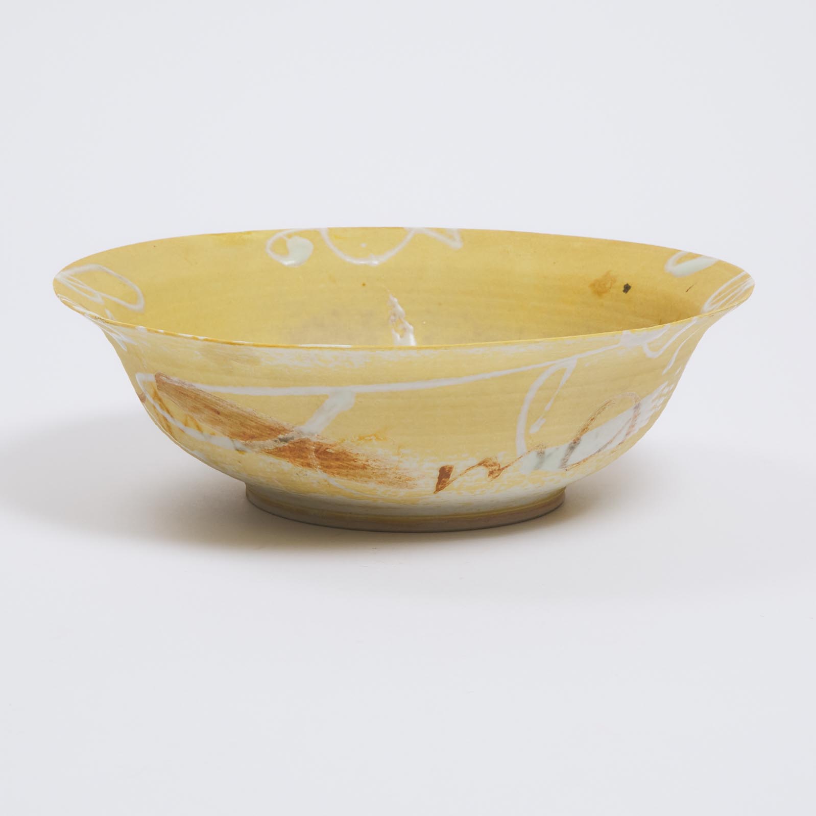 Kayo O'Young (Canadian, b.1950), Ochre Partially Glazed Bowl, 1995