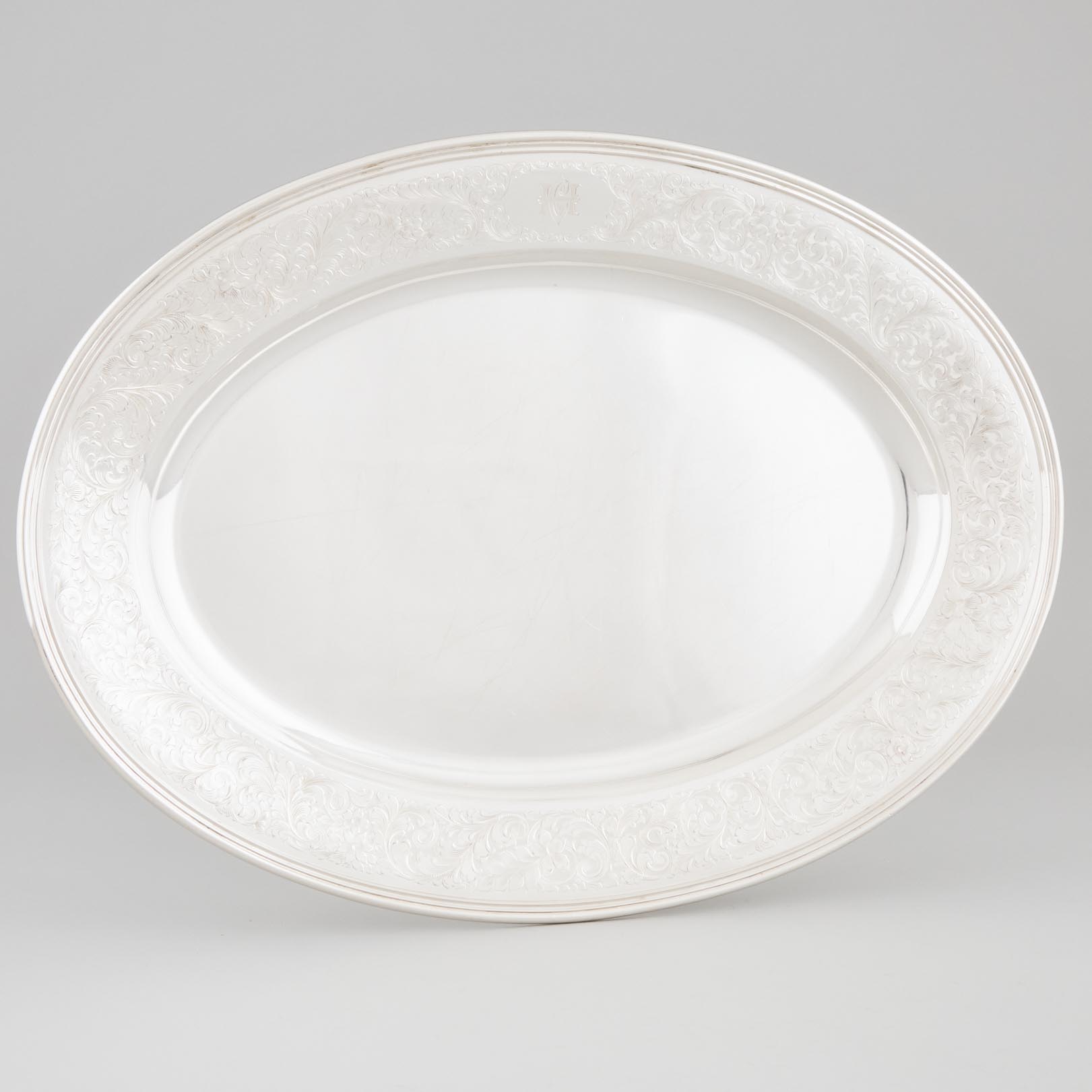 Canadian Silver Oval Platter, Henry Birks & Sons, Montreal, Que., 1939