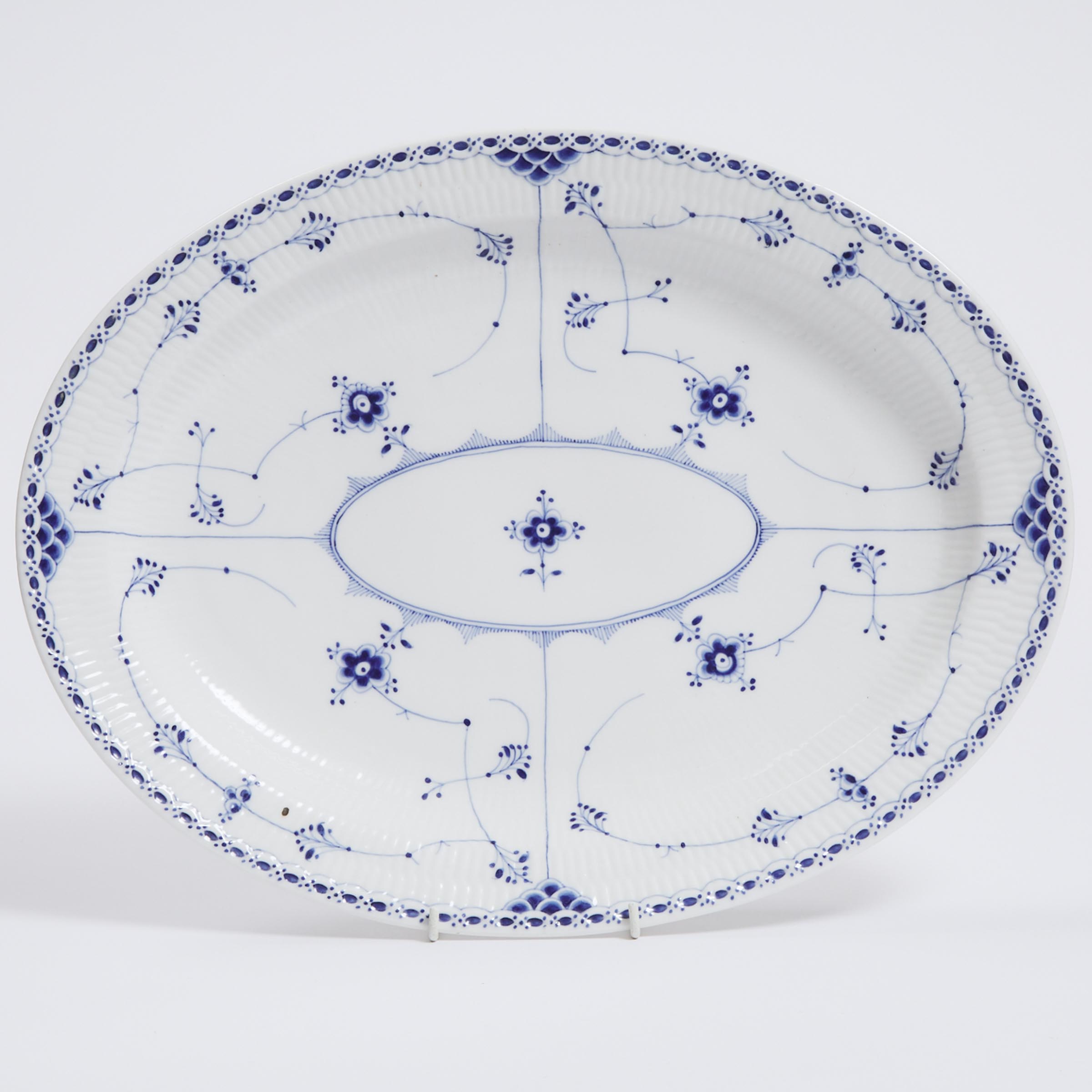 Royal Copenhagen 'Blue Fluted' Oval Platter, 20th century