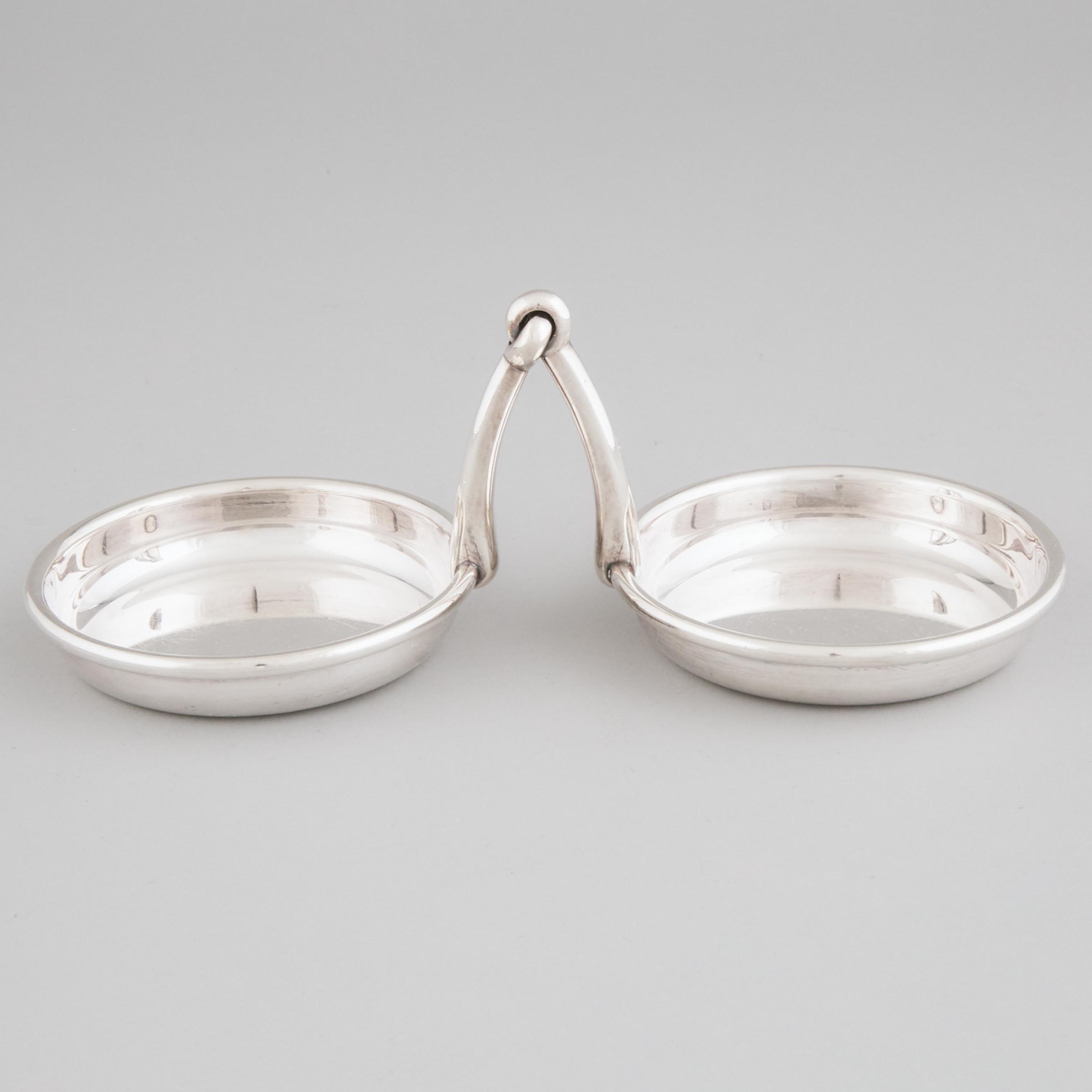 French Silver Plated Twin-Sectioned Serving Dish, Hermès, Paris, late 20th century